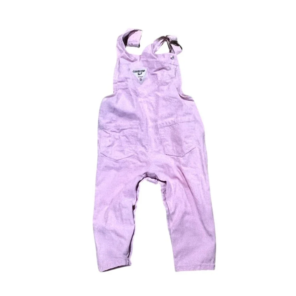 OshKosh B'Gosh Baby Baby Bib Overalls Pink Heart Pocket Size 9M